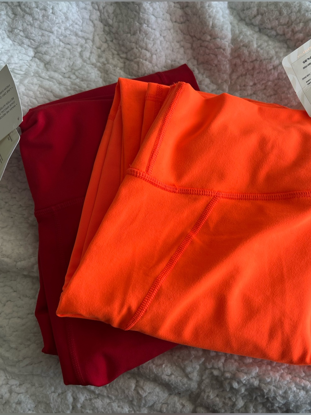 Fabletics Active Leggings - Bright Orange & Deep Red